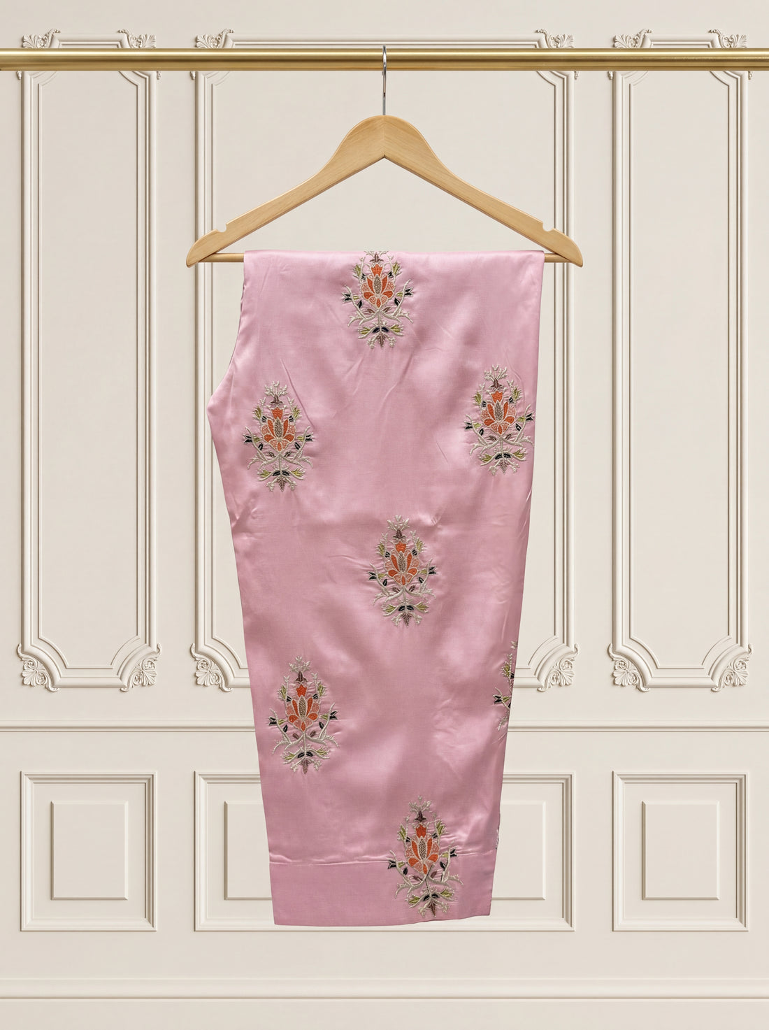 Gulrukh – Blush Pink Silk Embroidered 3 Piece Suit with Dupatta for Women