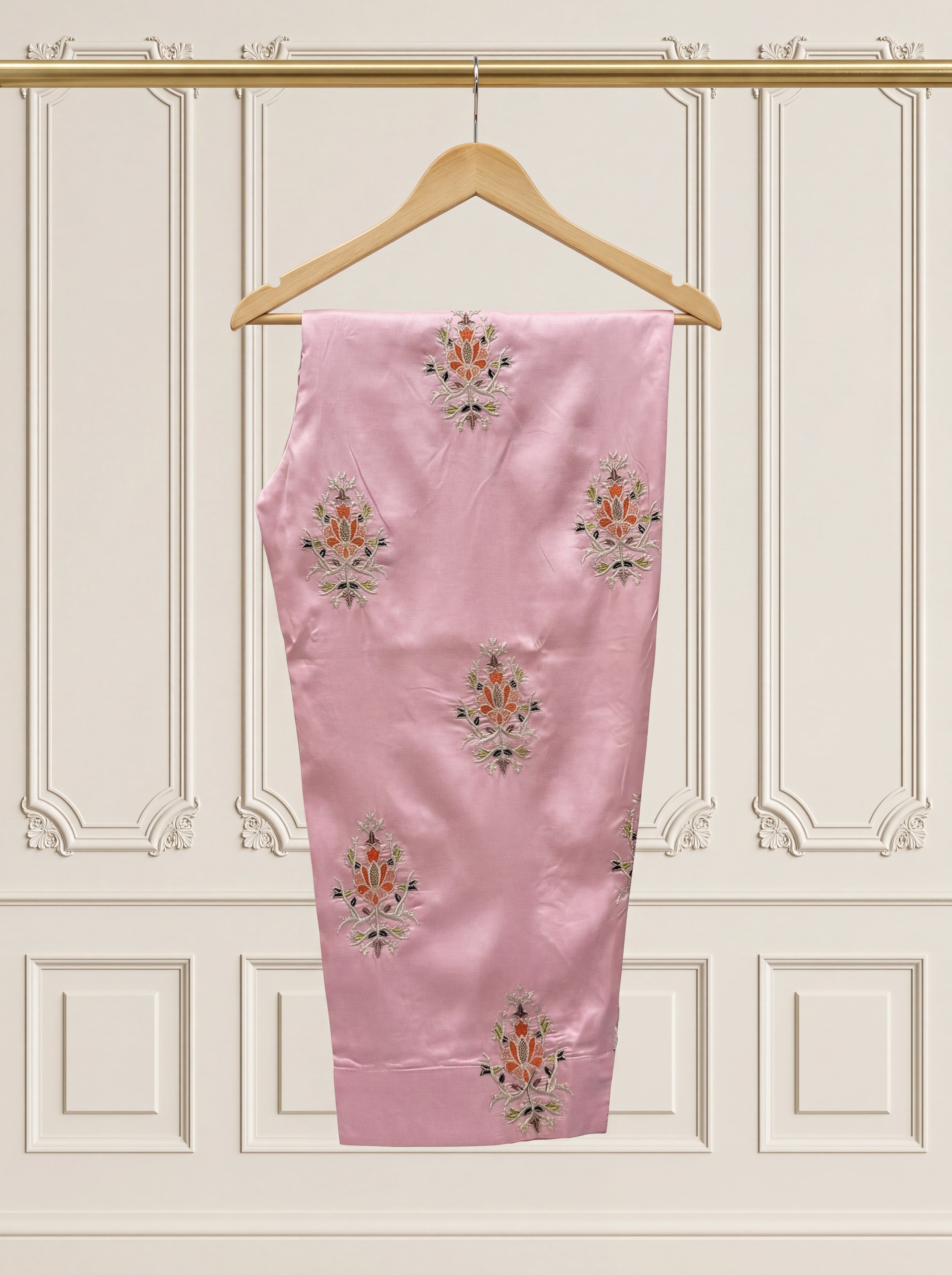 Gulrukh – Blush Pink Silk Embroidered 3 Piece Suit with Dupatta for Women