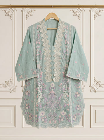 Celestia Mint – Embroidered Luxury Lawn 3 Piece Suit by ANAWA