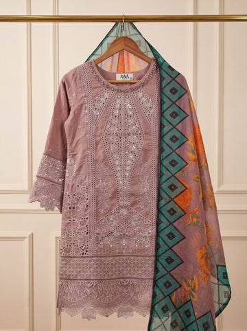 Elara – Embroidered Luxury Lawn 3 Piece Suit by ANAWA