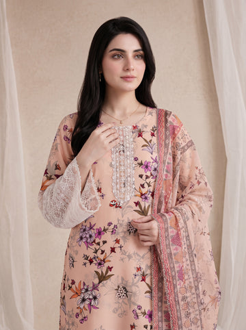 Blush – Printed Luxury Lawn 3 Piece Suit by ANAWA