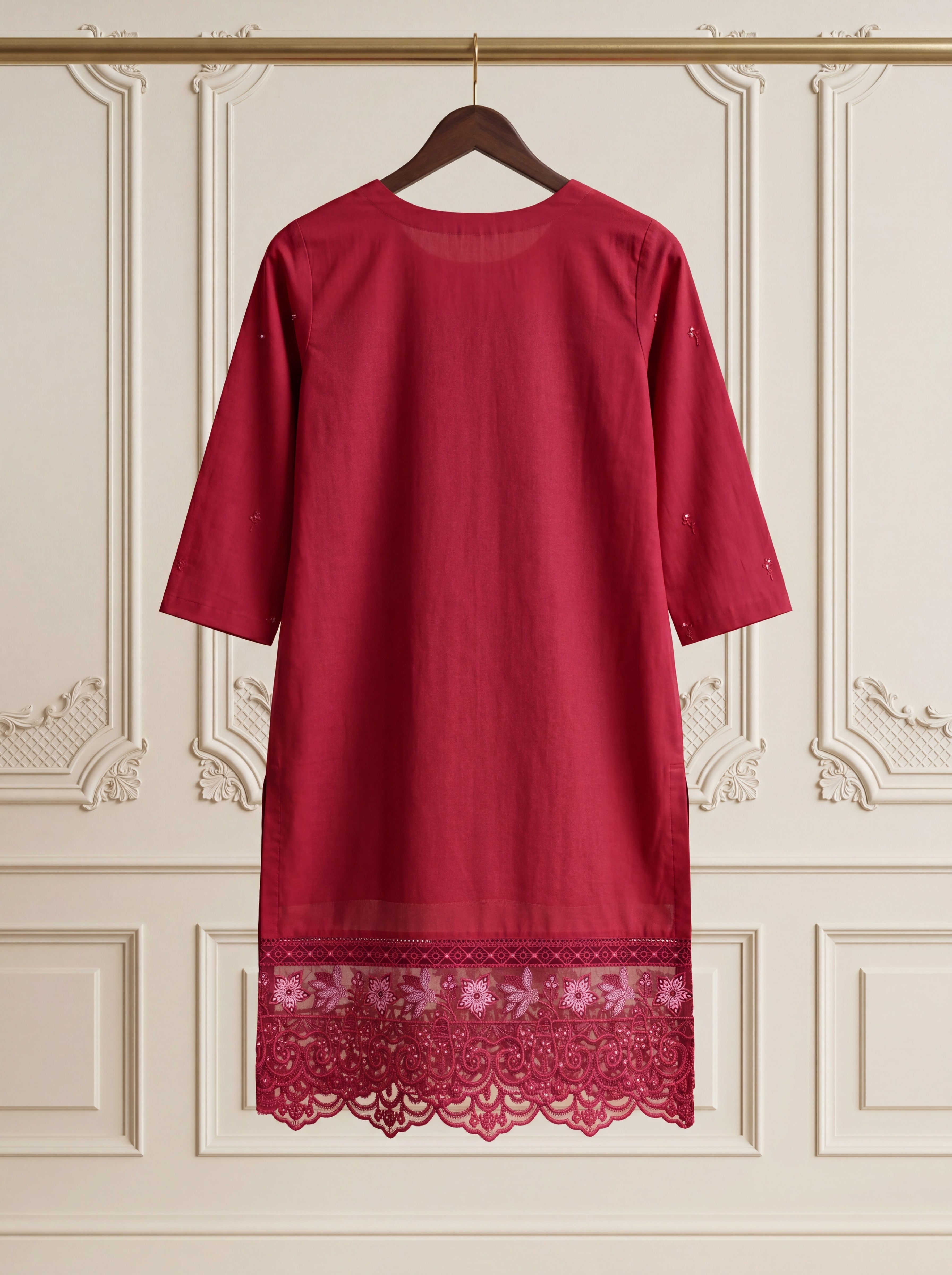 Rouge Mehr – Embroidered Luxury Lawn Suit with Farshi Shalwar by ANAWA